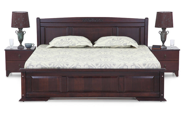 King size bed with bed side table