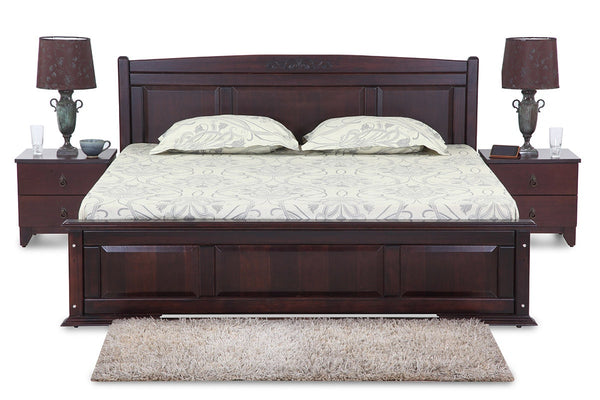 King size bed with bed side table