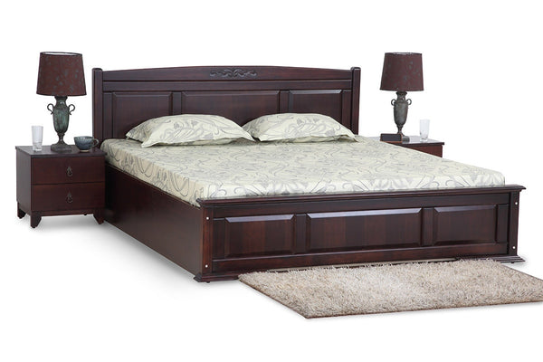 King size bed with bed side table