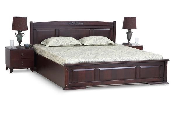 King size bed with bed side table