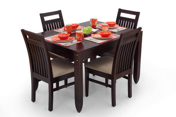 Four Seater Wooden Dining Table Set