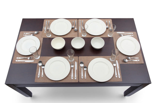 Six Seater Wooden Dining Table Set