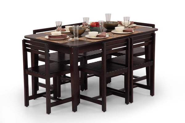 Rectangular Six Seater Dining Table Set